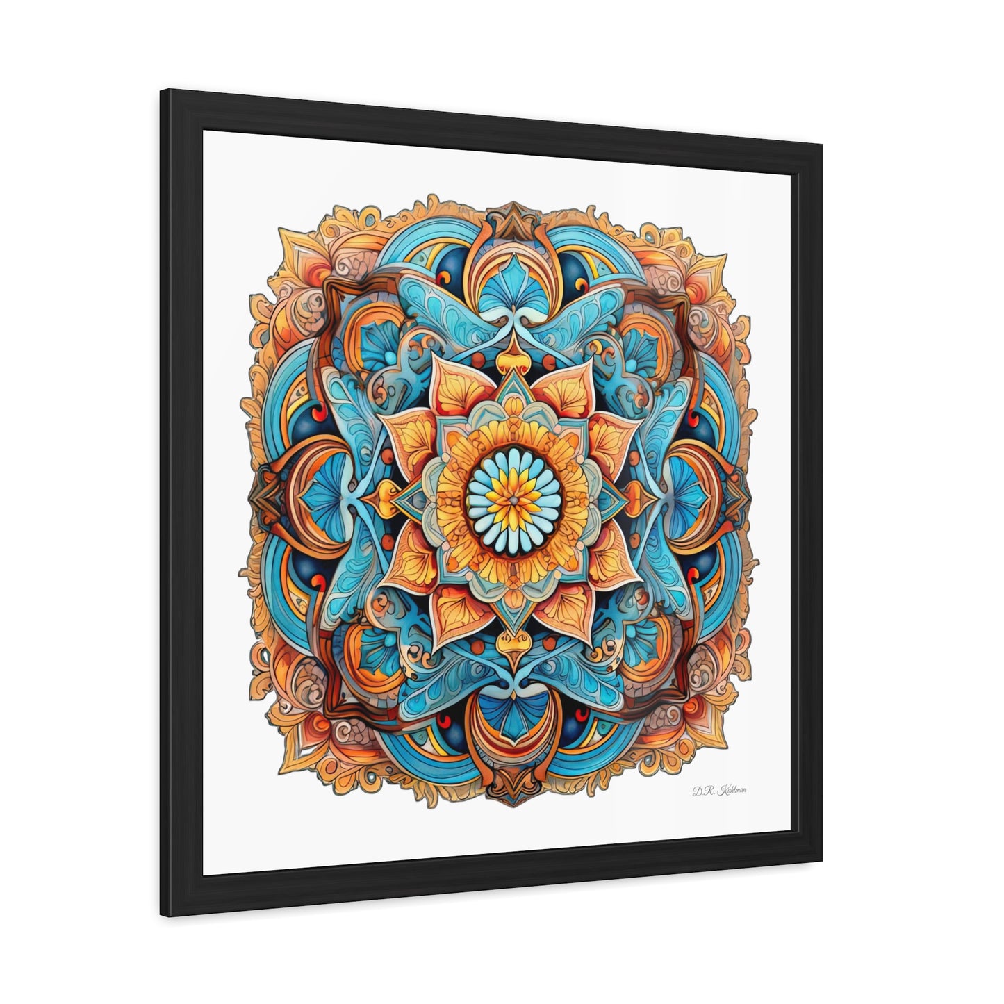 Winged Mandala - Framed Fine Art Print