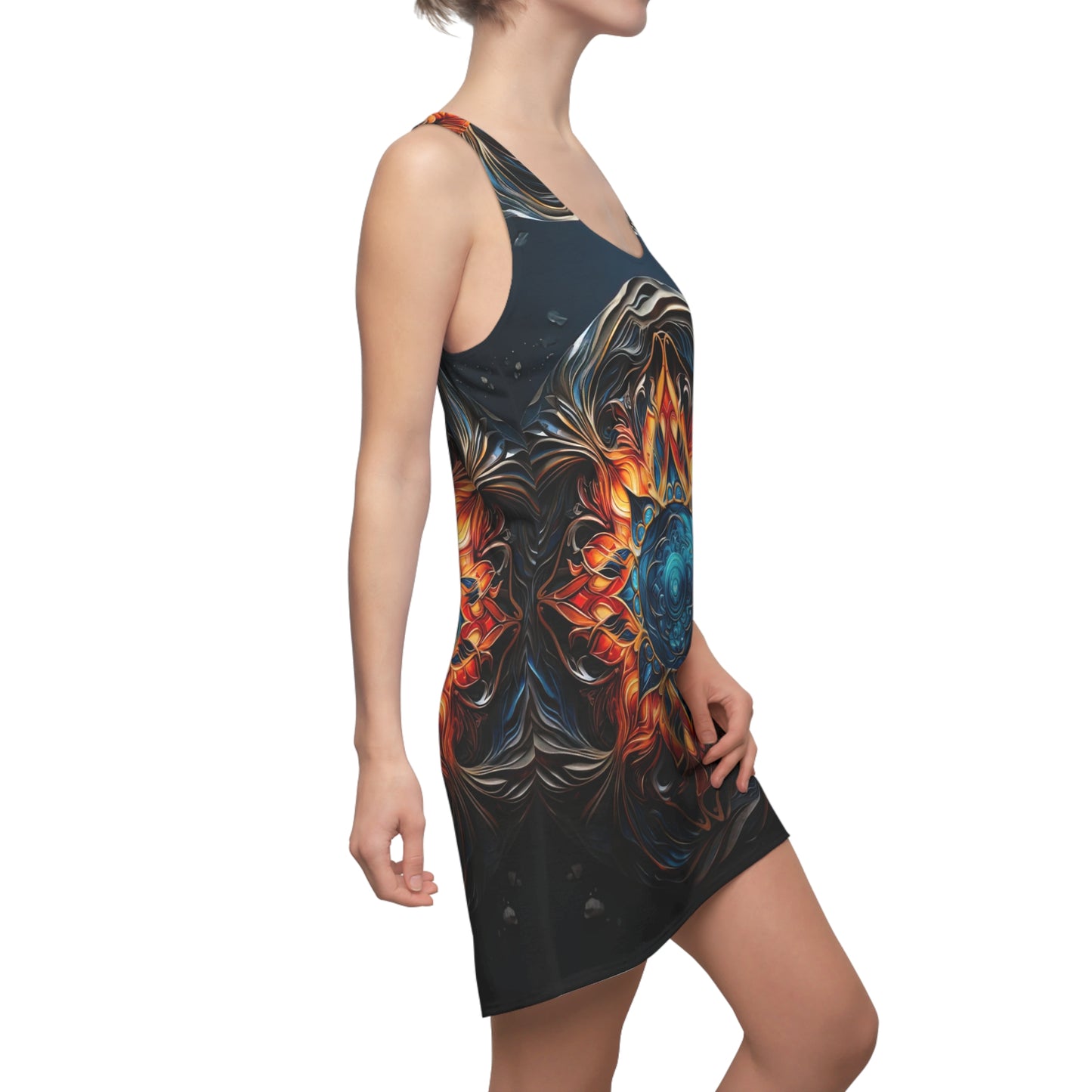 Fire and Ice - Artistic Racerback Dress