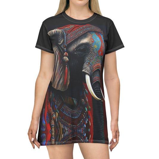 Elephant King - Artsy T-Shirt Dress