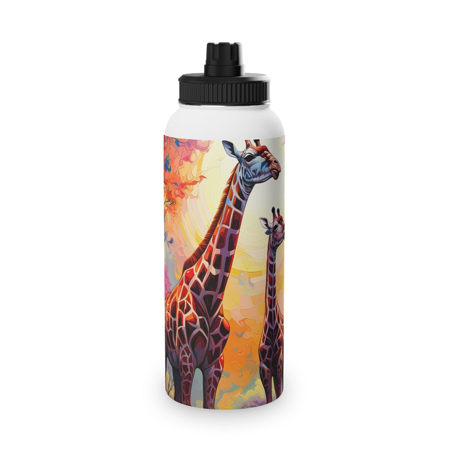 Giraffe Sunrise - Water Bottle