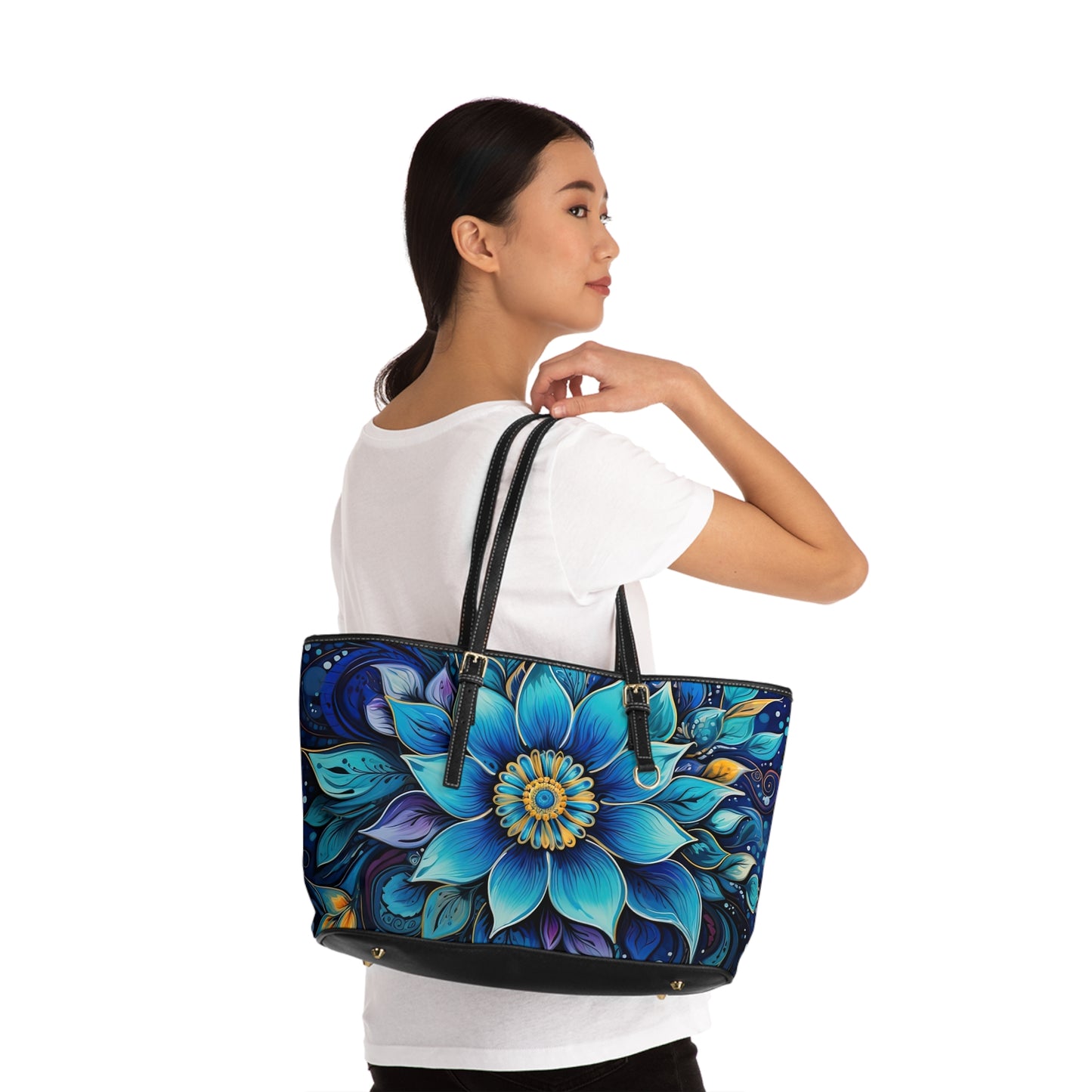 Blue Floral Mandala - Big Bag