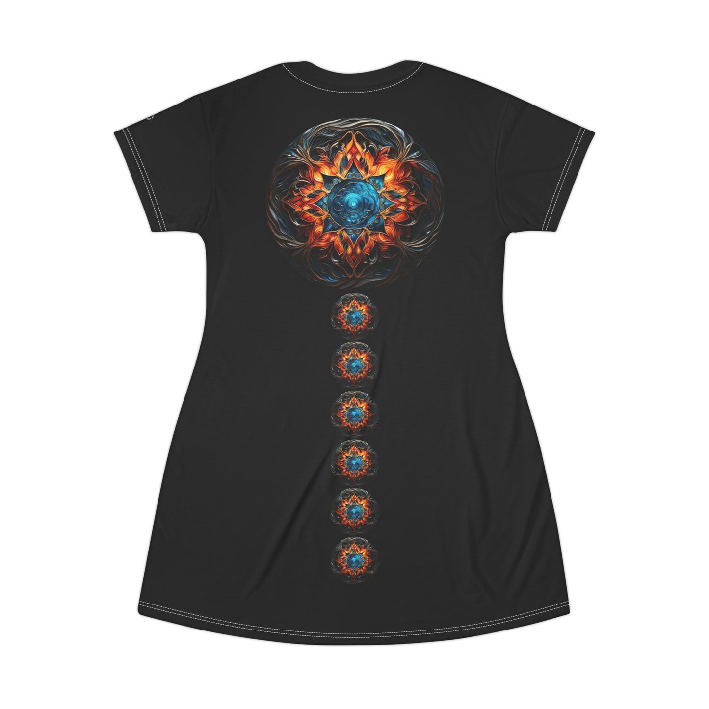 Fire and Ice Trail - Artsy T-Shirt Dress