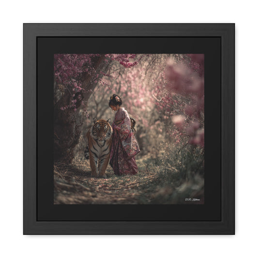 Geisha Tiger Tamer - Framed Fine Art Print