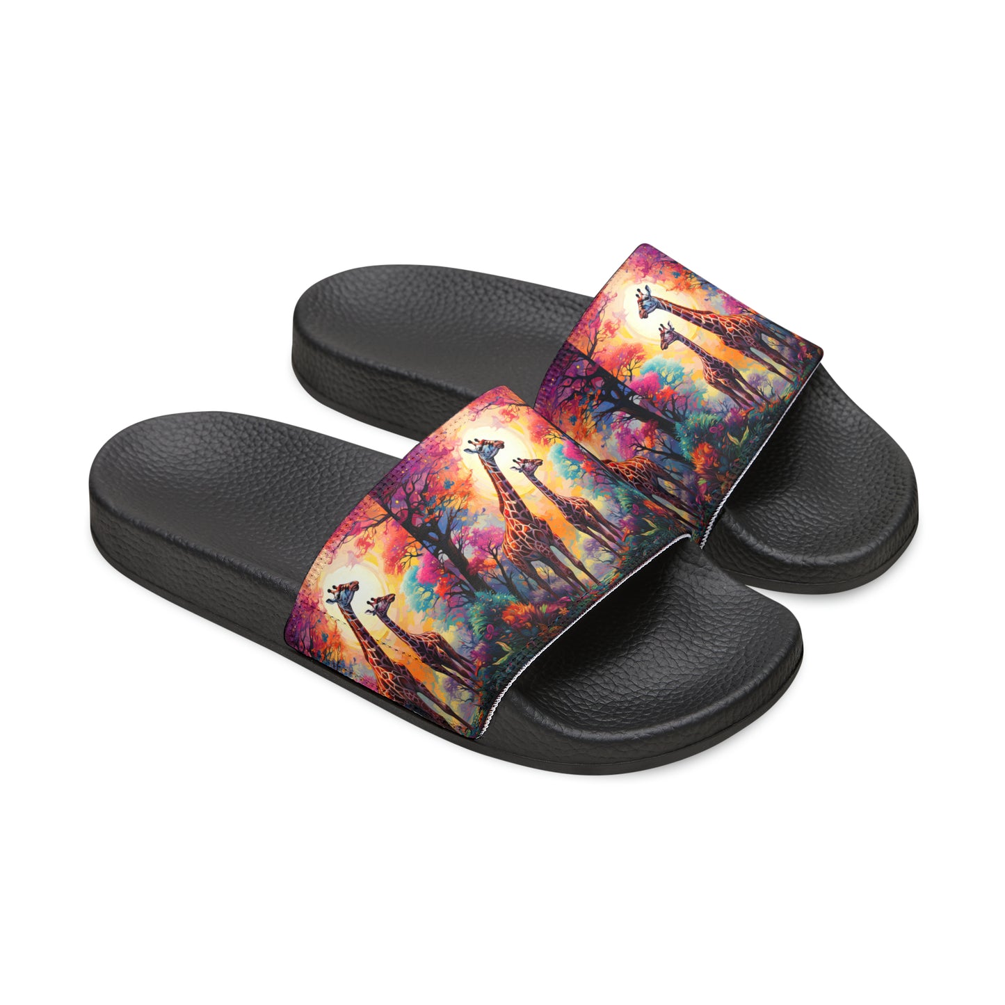 Giraffe Sunrise - Men's Slides