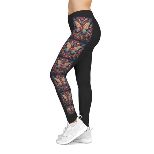 Butterfly Mandala Trail - Artistic Leggings