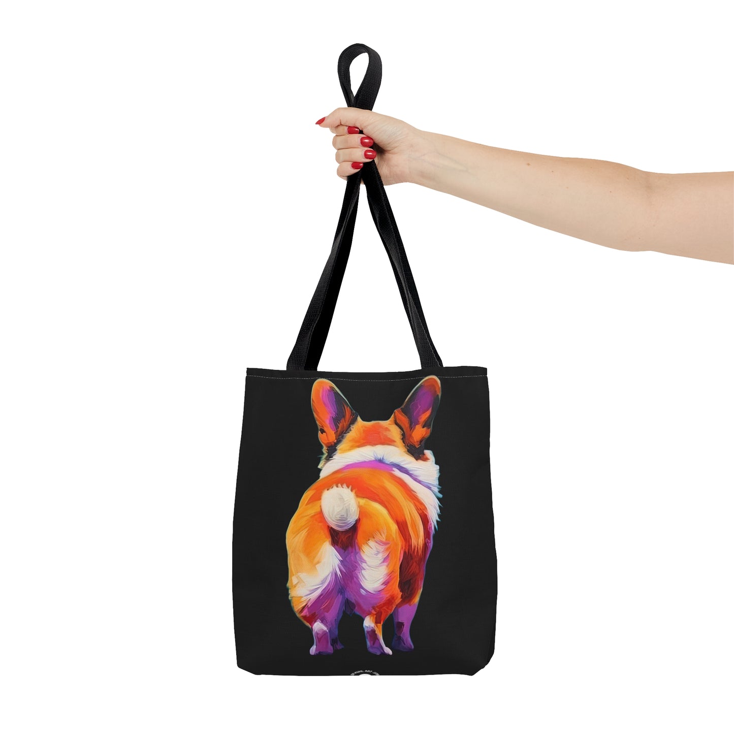 Corgi Butt in Black - Artistic Tote Bag