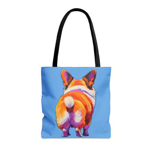 Corgi Butt in Blue - Artistic Tote Bag