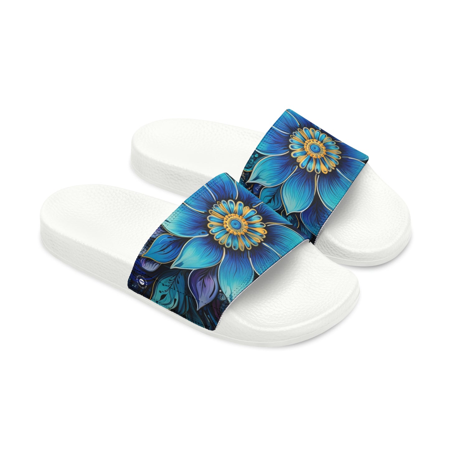 Blue Floral Mandala - Artsy Slides