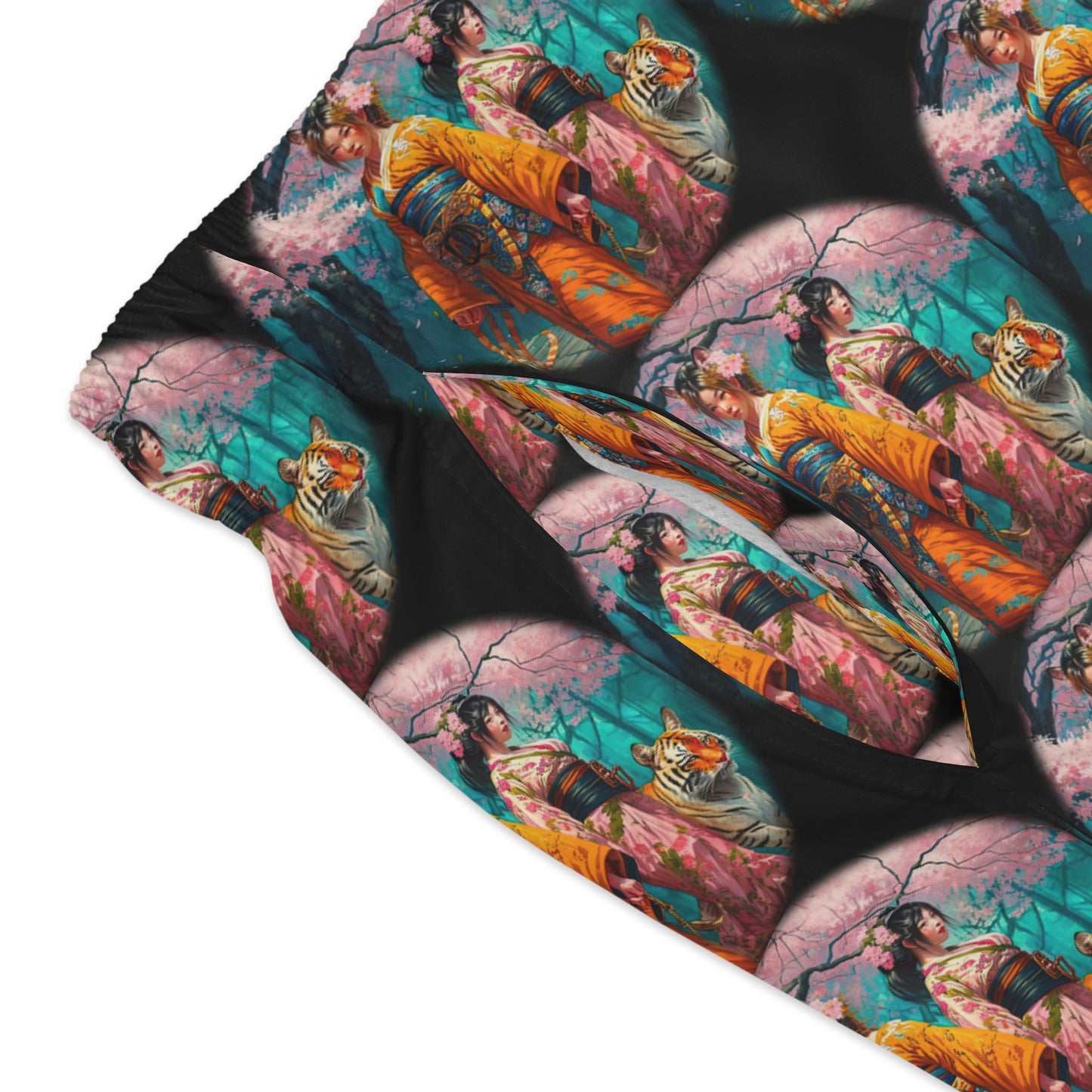 Tiger Geishas - Artsy Swim Trunks