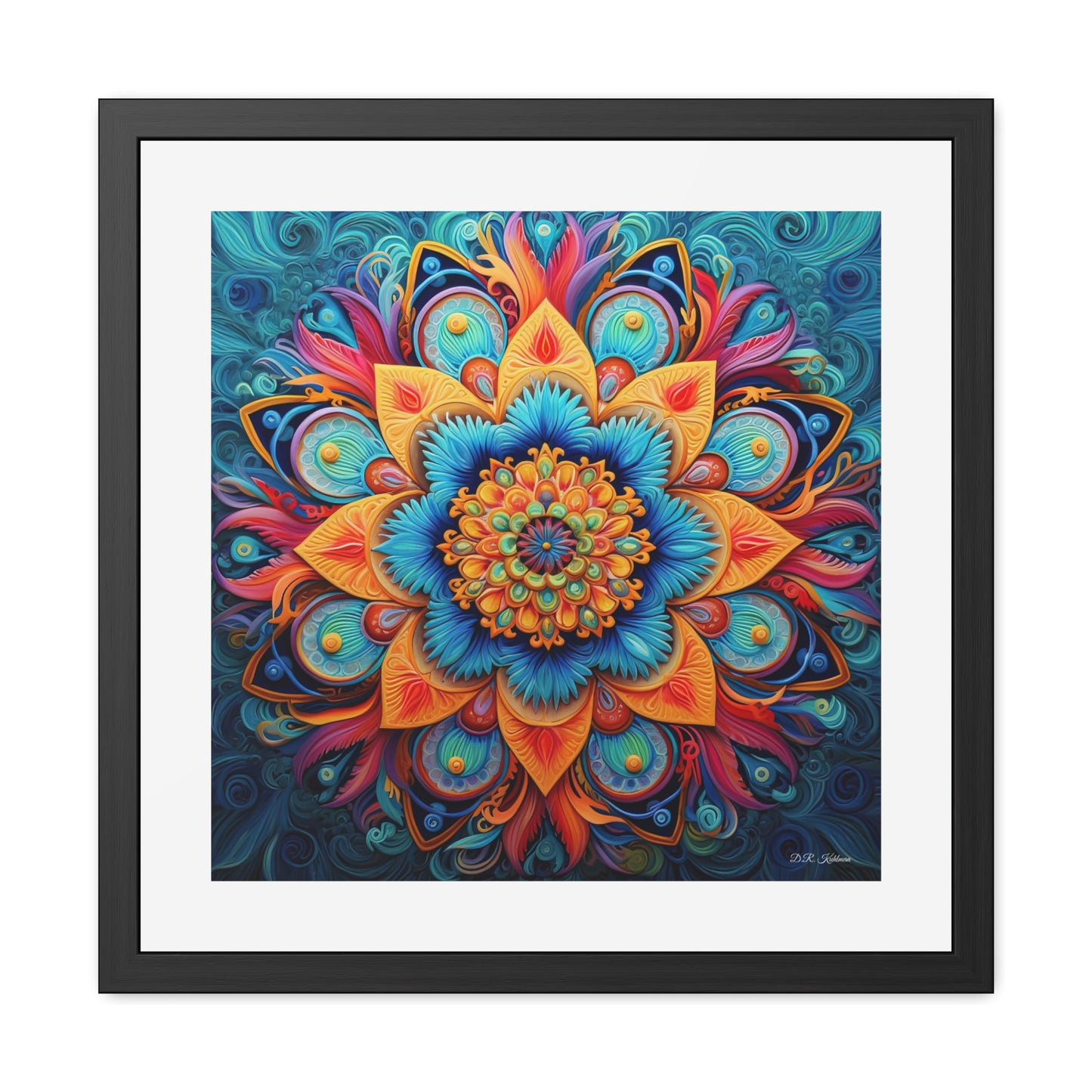 Floral Mandala - Framed Fine Art Print