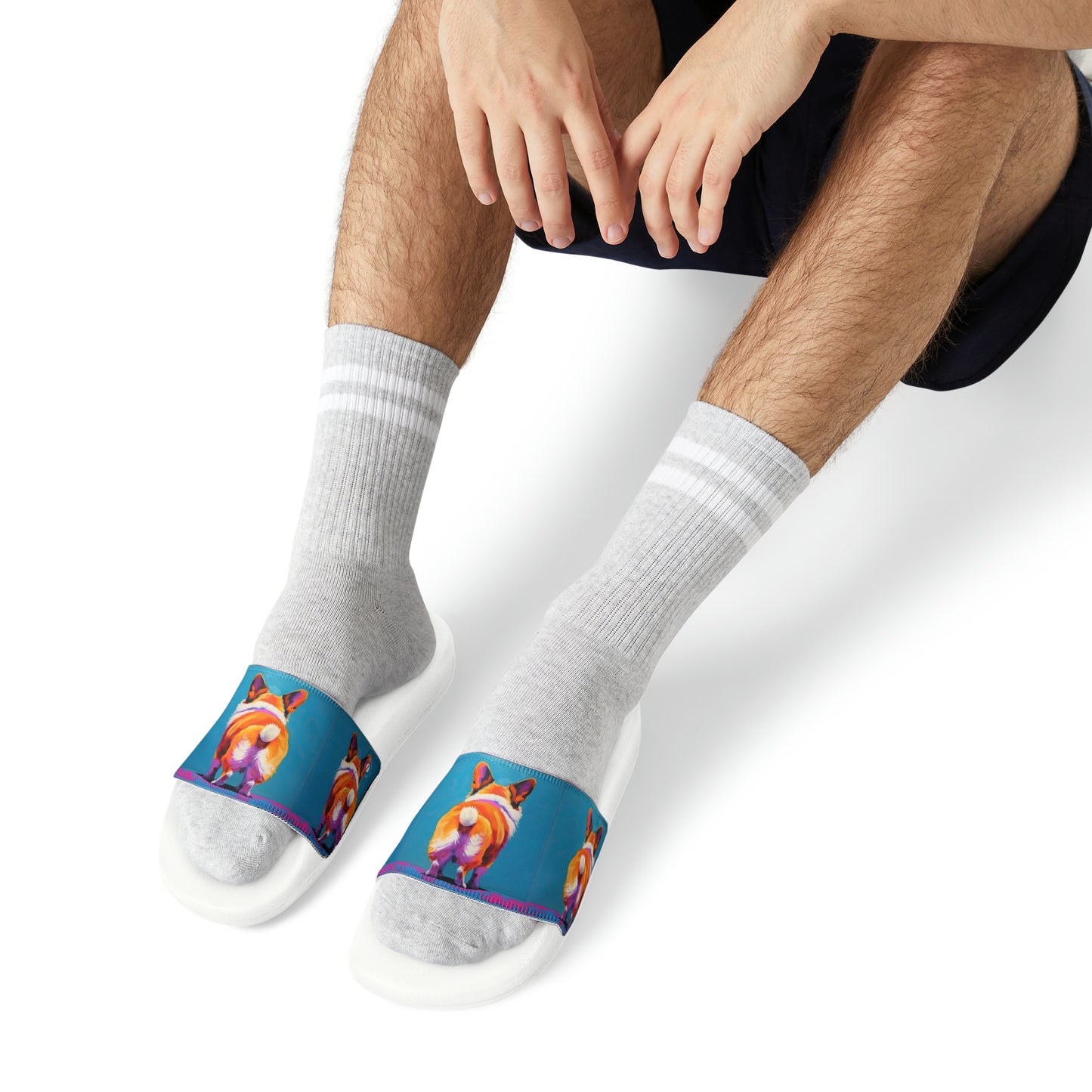 Corgi Butt Blues - Men's Slides