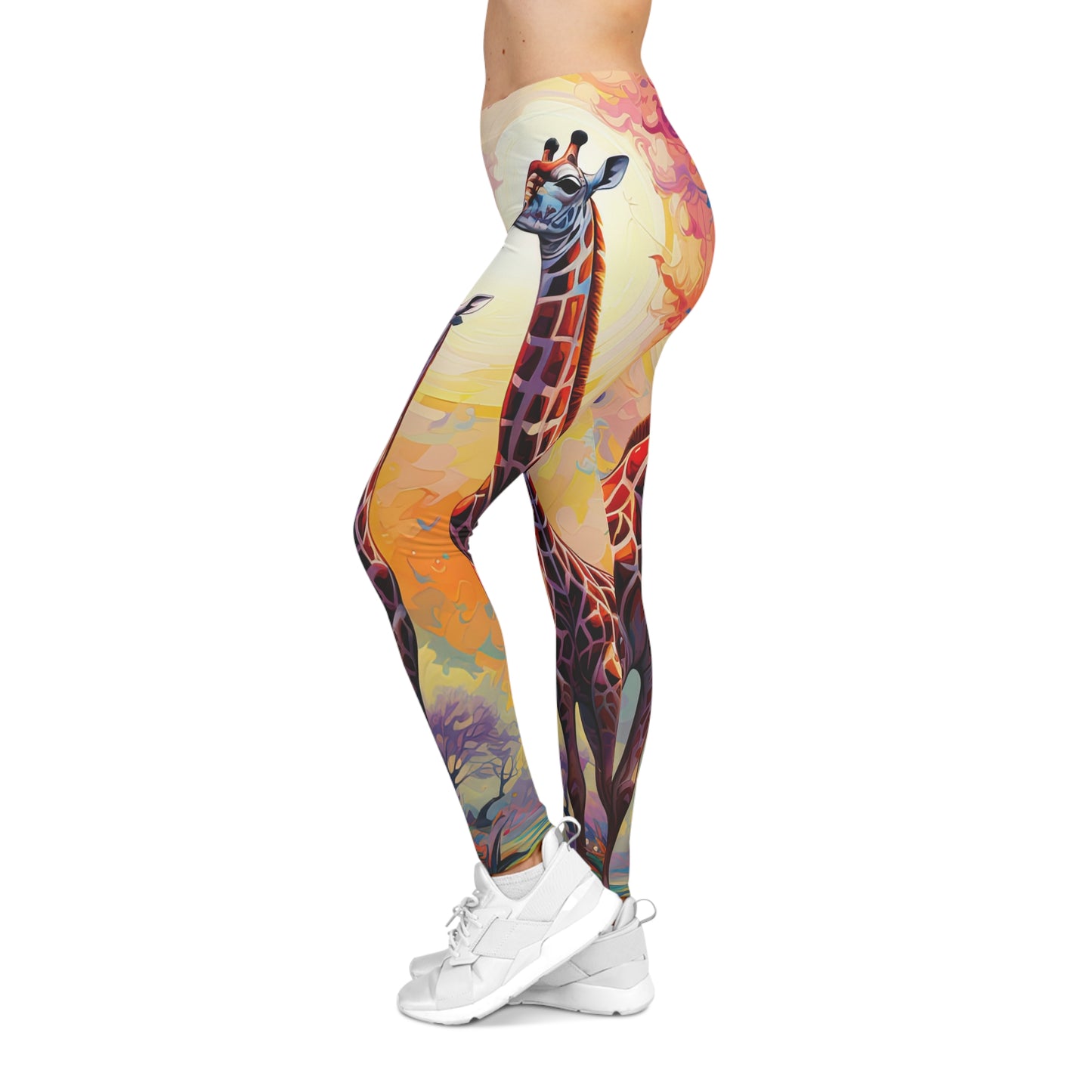 Giraffe Sunrise - Artistic Leggings