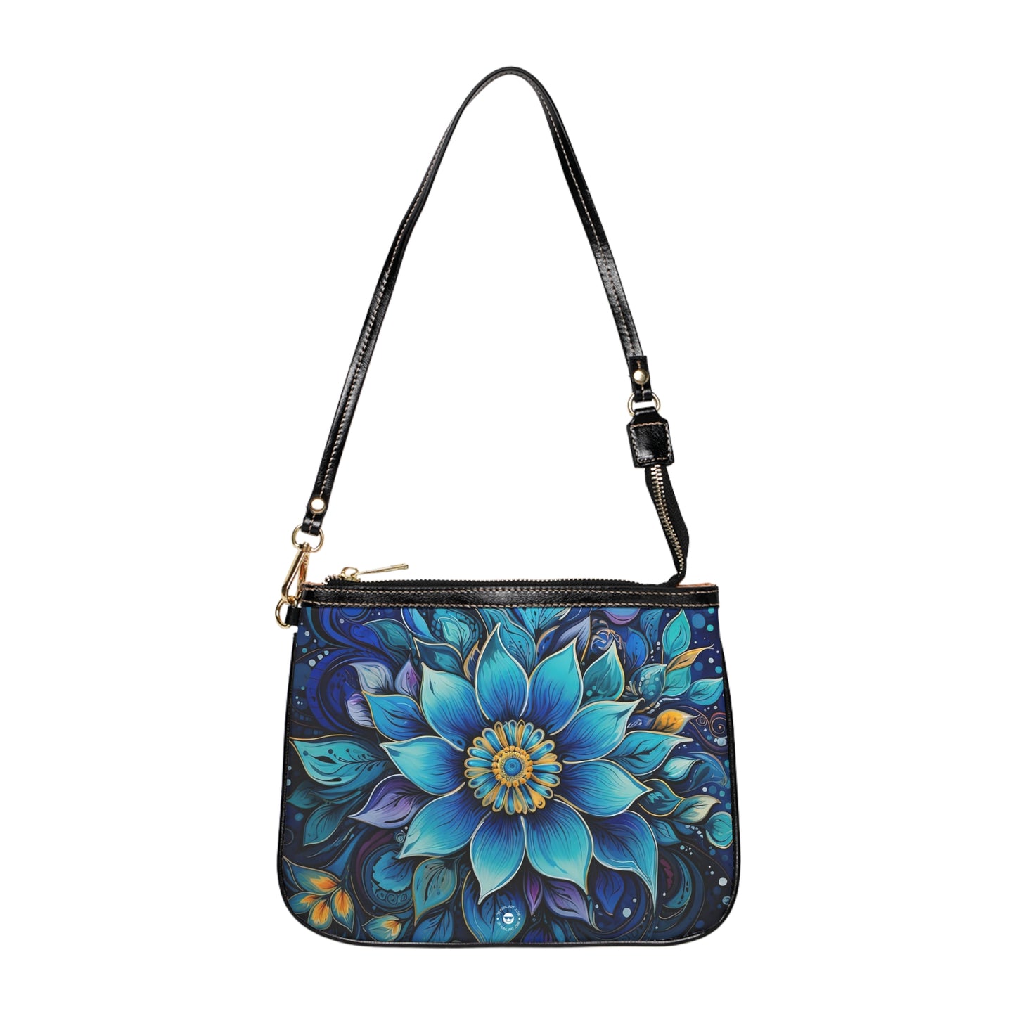 Blue Floral Mandala - Small Purse