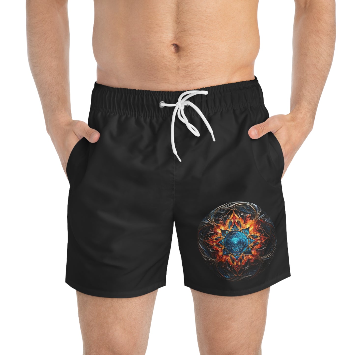 Fire and Ice - Artsy Swim Trunks