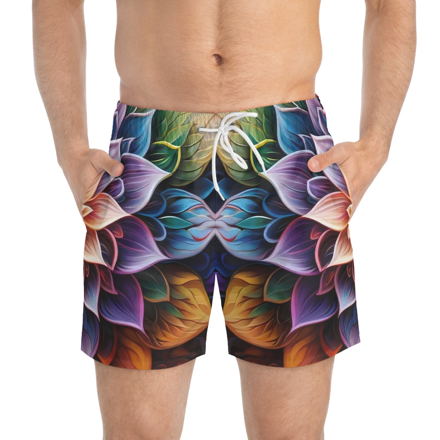 Lotus Mandala - Artsy Swim Trunks