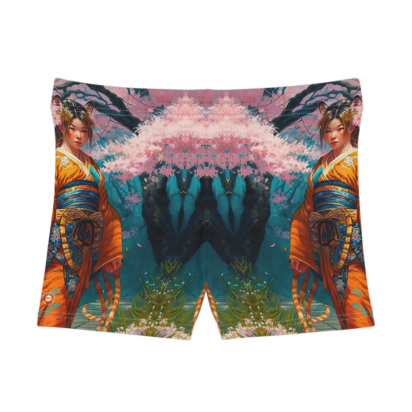 Cherry Blossom Tiger Geishas - Artistic Shorts