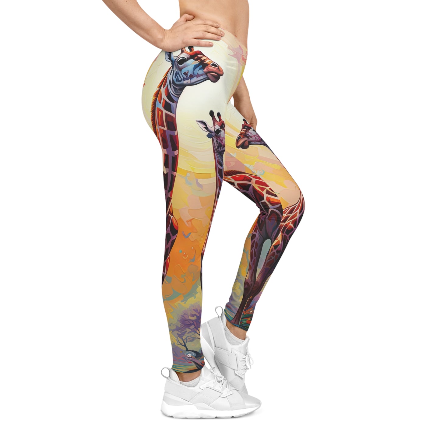 Giraffe Sunrise - Artistic Leggings