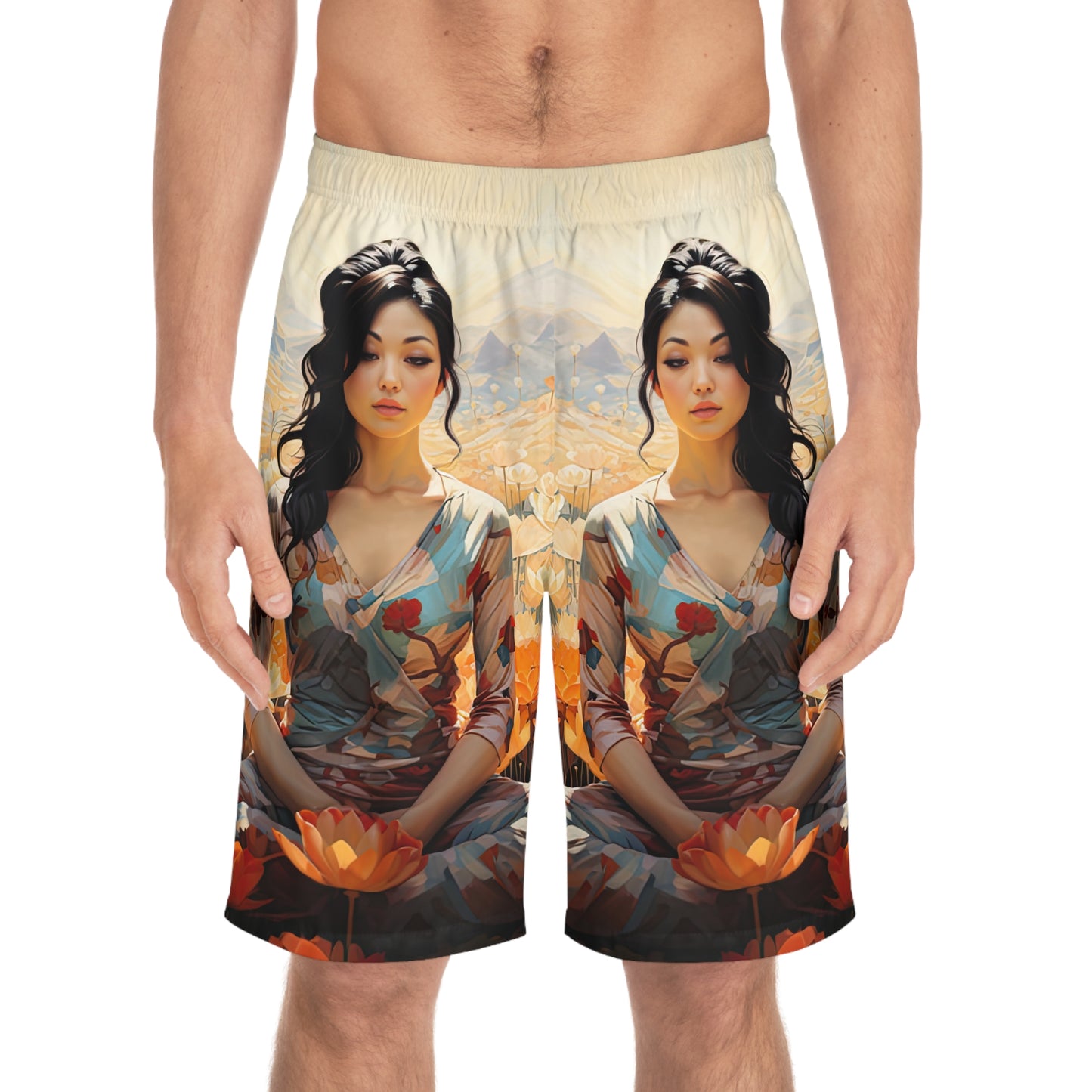 Enlotusment - Artistic Board Shorts