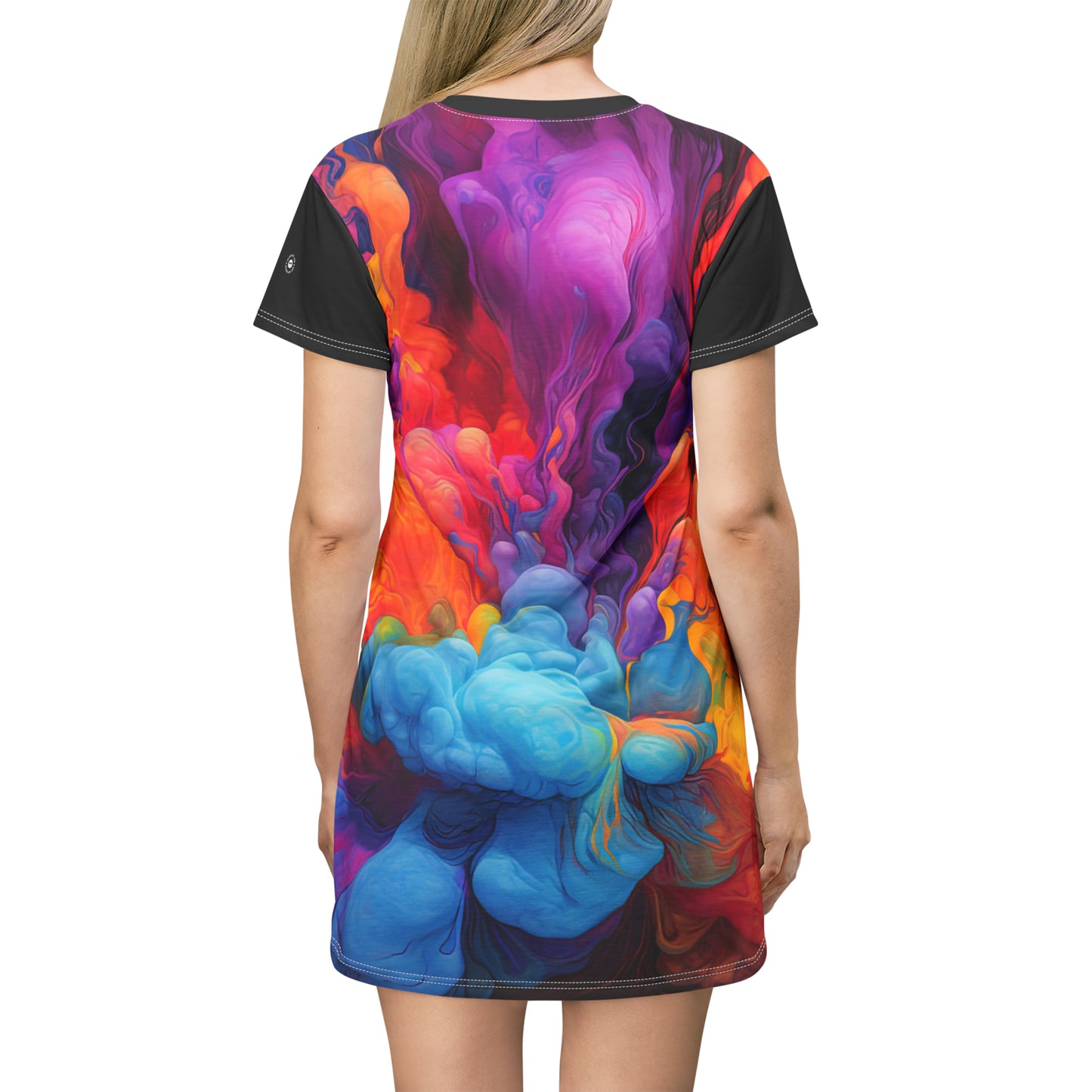 Elemental in Black - Artsy T-Shirt Dress