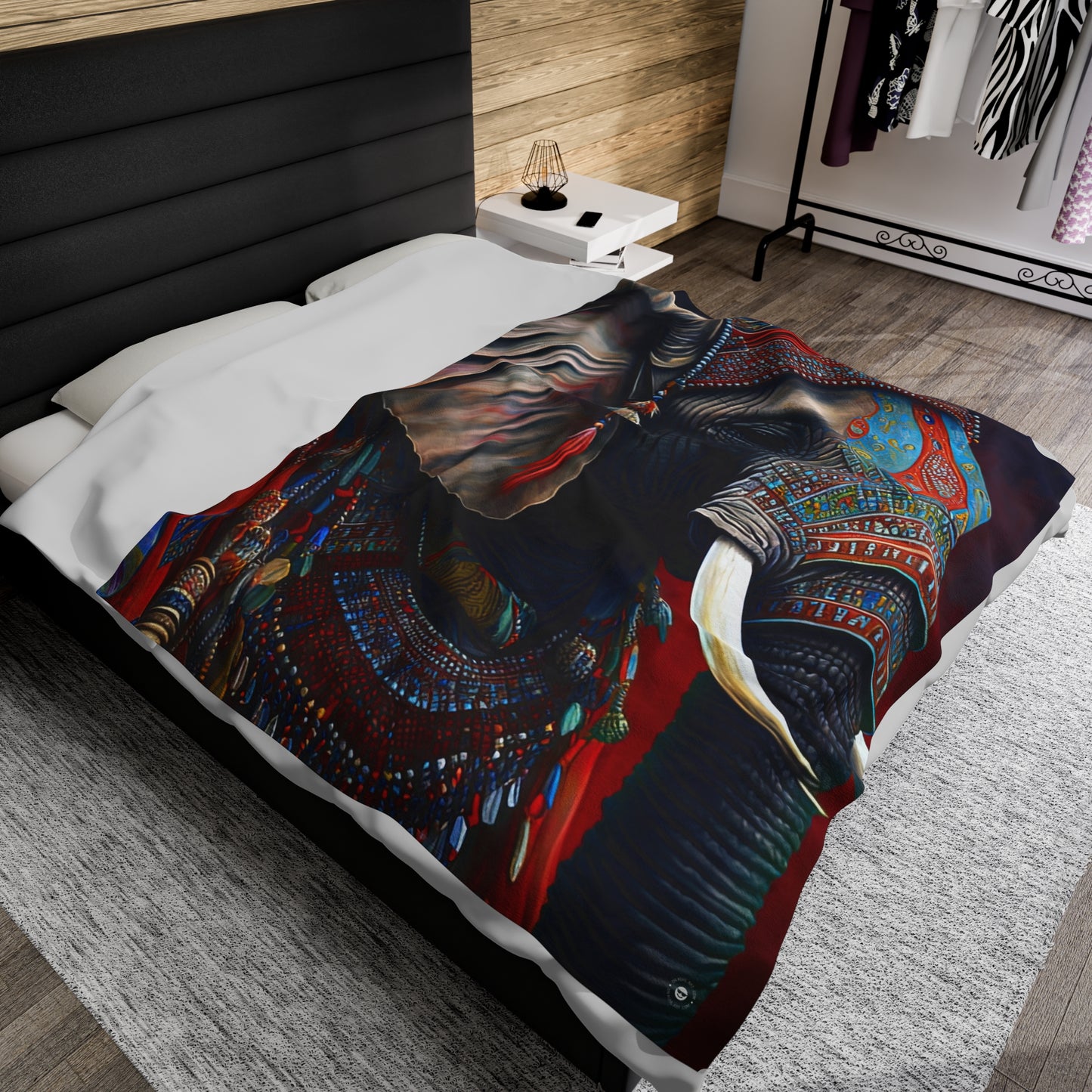 Elephant King - Artsy Throw Blanket