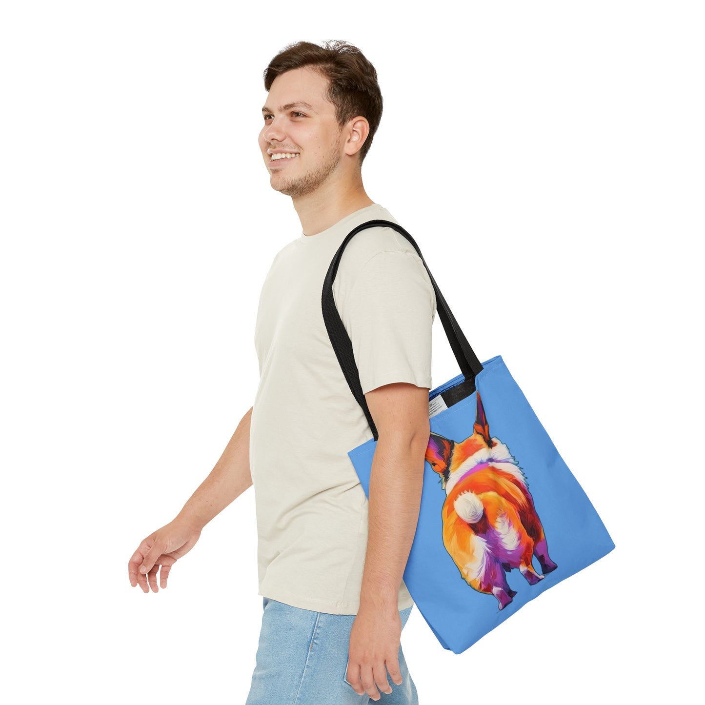 Corgi Butt in Blue - Artistic Tote Bag