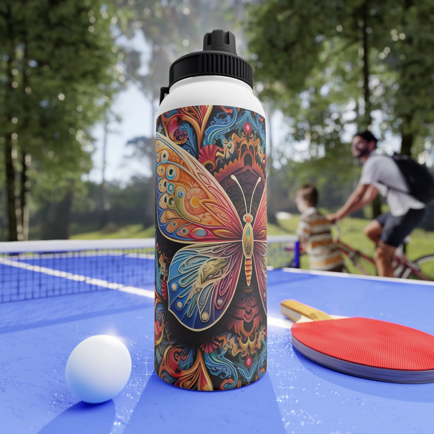 Butterfly Mandala - Water Bottle