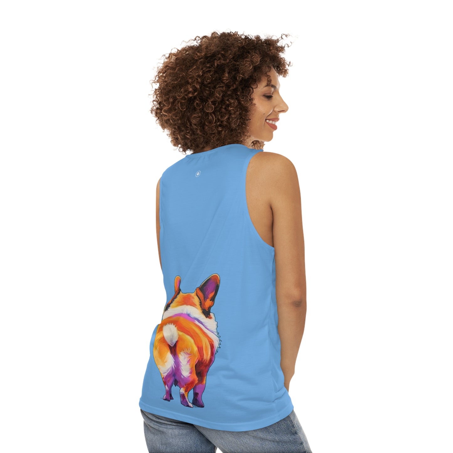 Corgi Butt in Blue - Tank Top