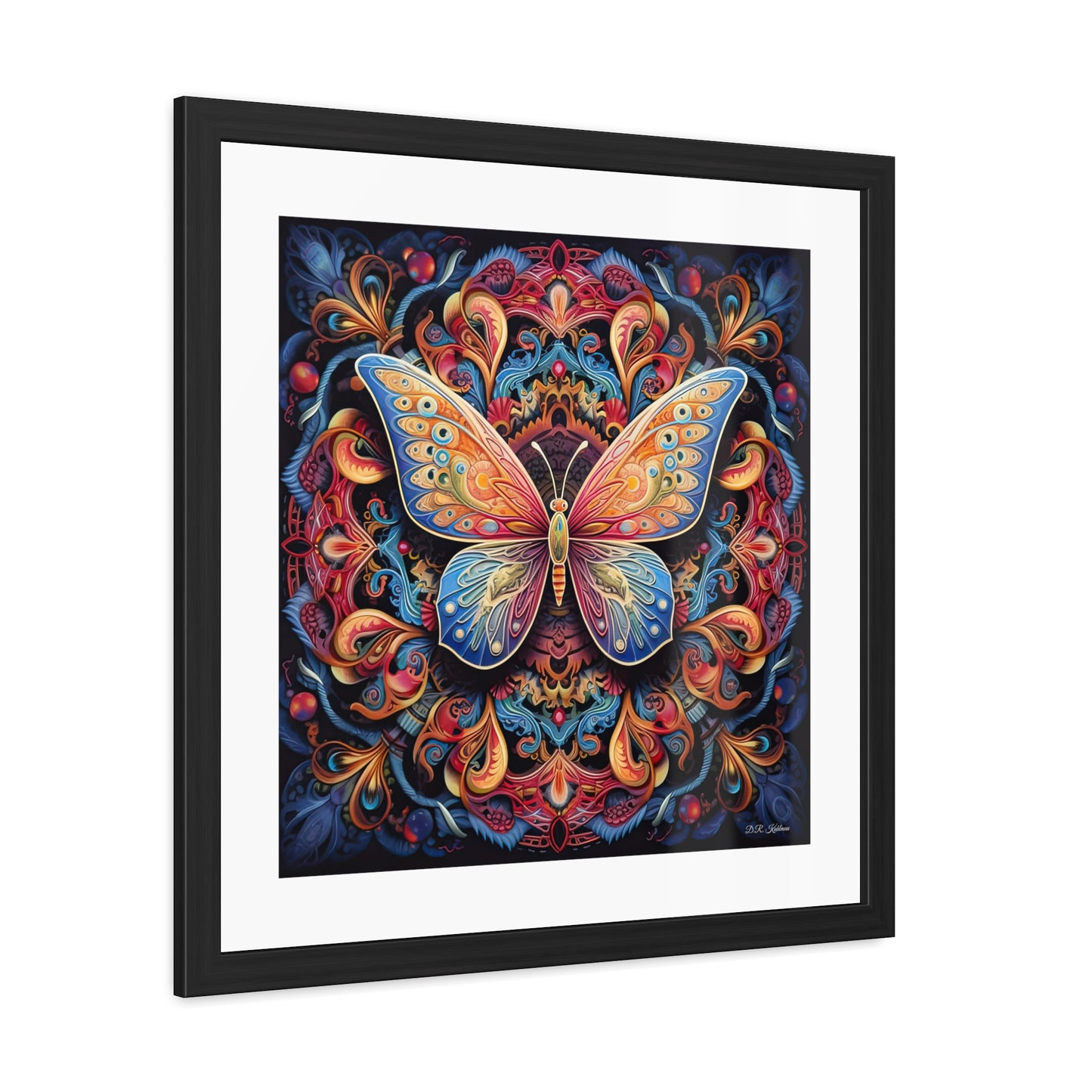 Butterfly Mandala - Framed Fine Art Print