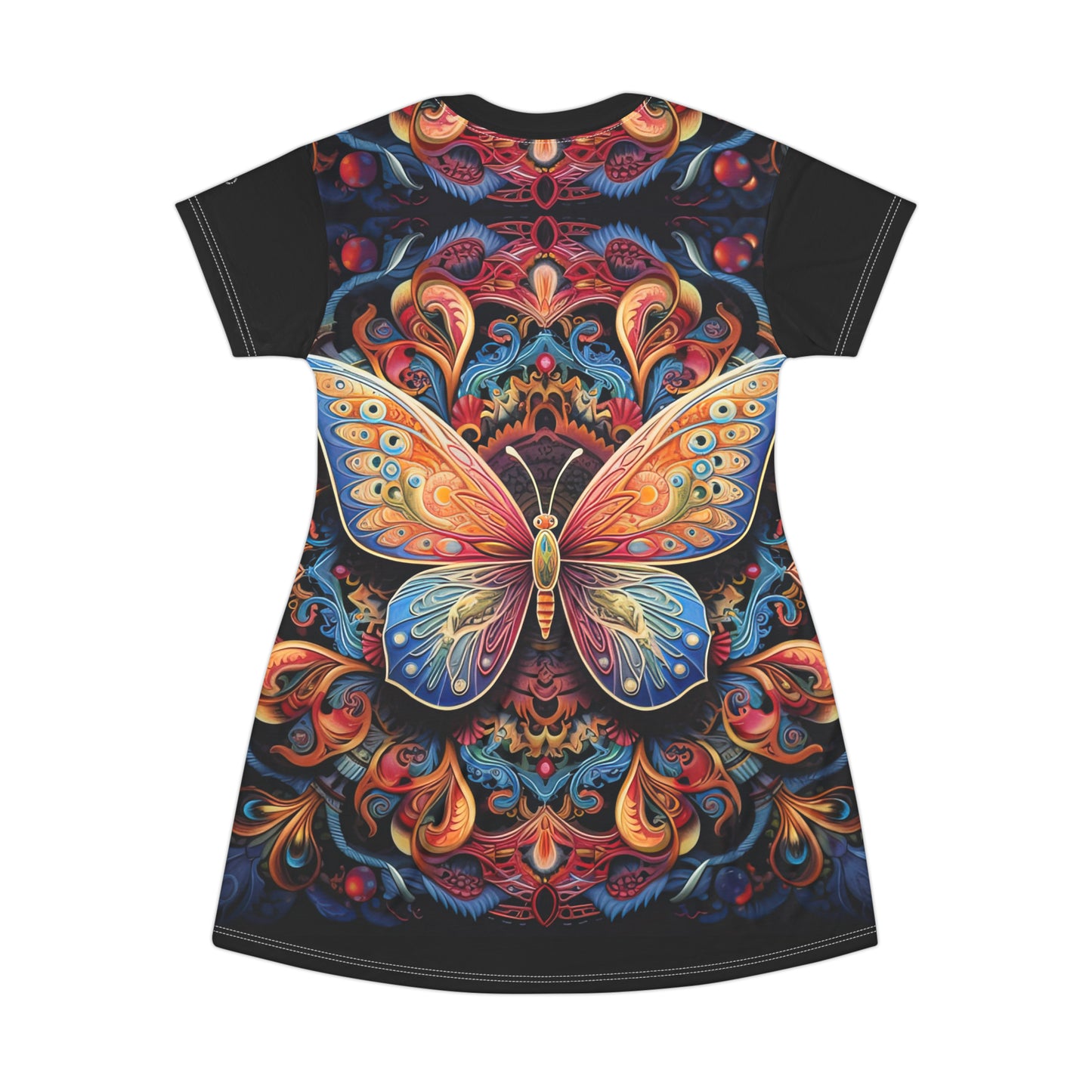 Butterfly Mandala - Artsy T-Shirt Dress