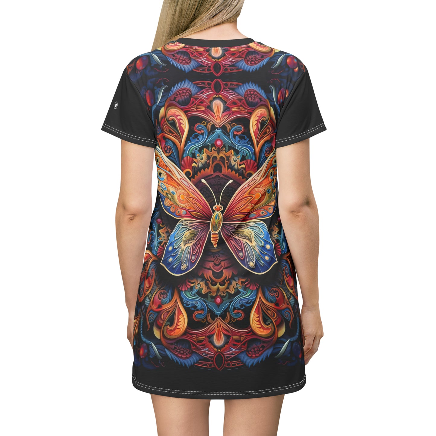 Butterfly Mandala - Artsy T-Shirt Dress