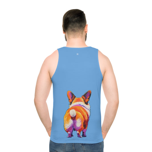 Corgi Butt in Blue - Tank Top