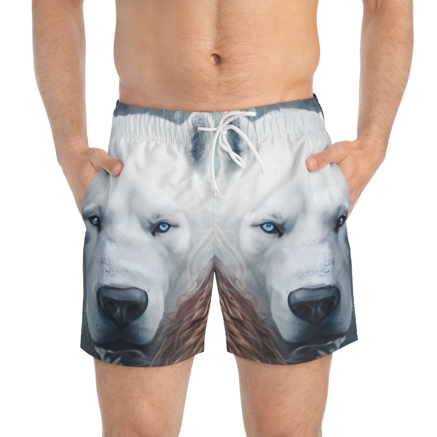 Polar Bears - Artsy Swim Trunks