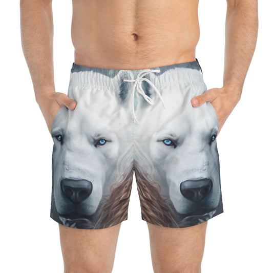 Polar Bears - Artsy Swim Trunks