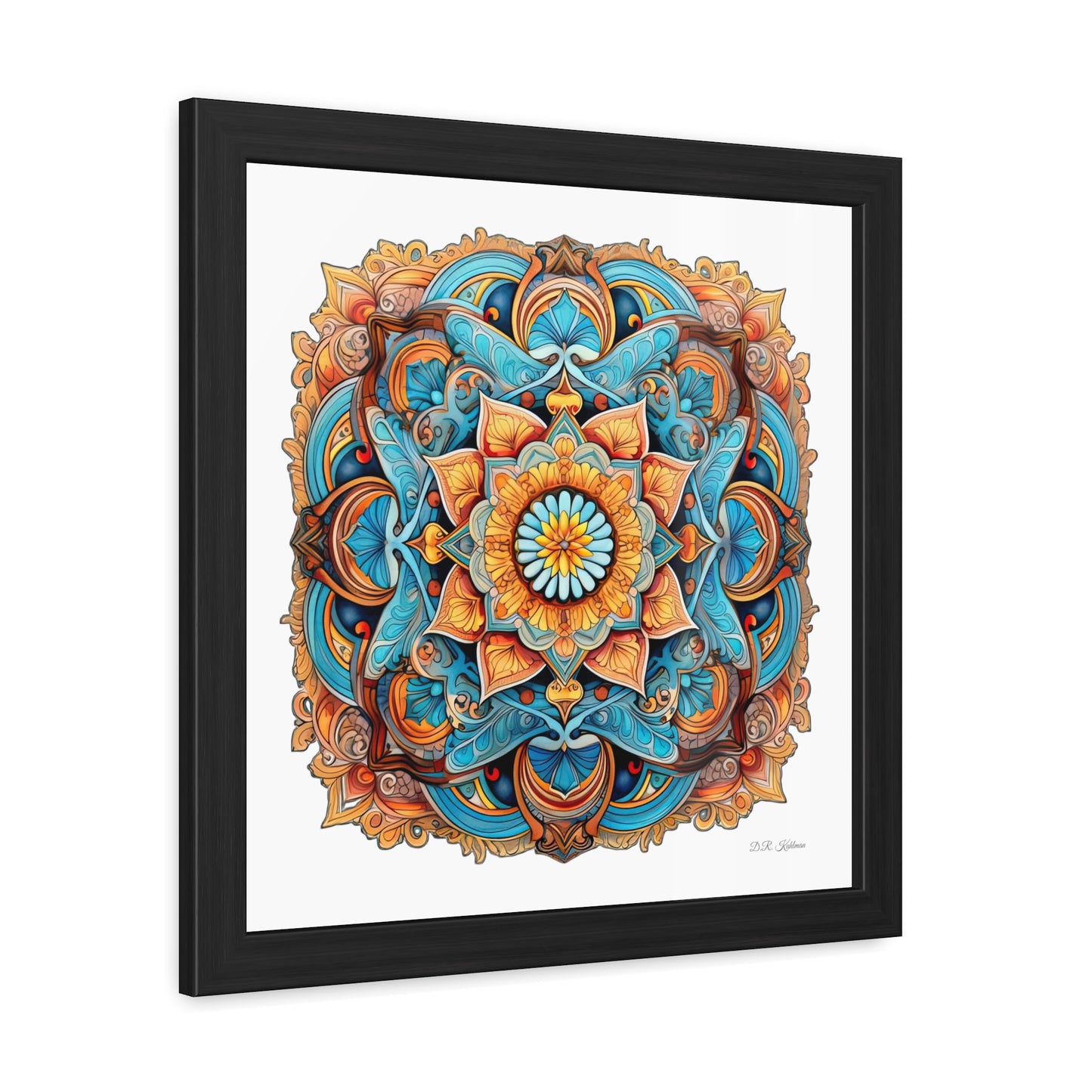 Winged Mandala - Framed Fine Art Print