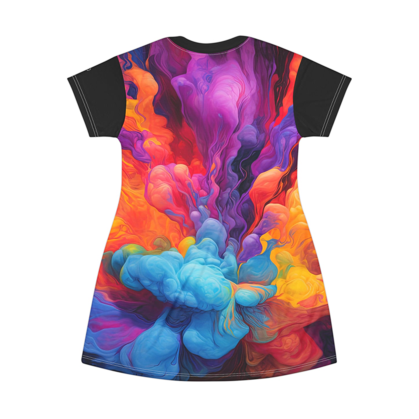 Elemental in Black - Artsy T-Shirt Dress