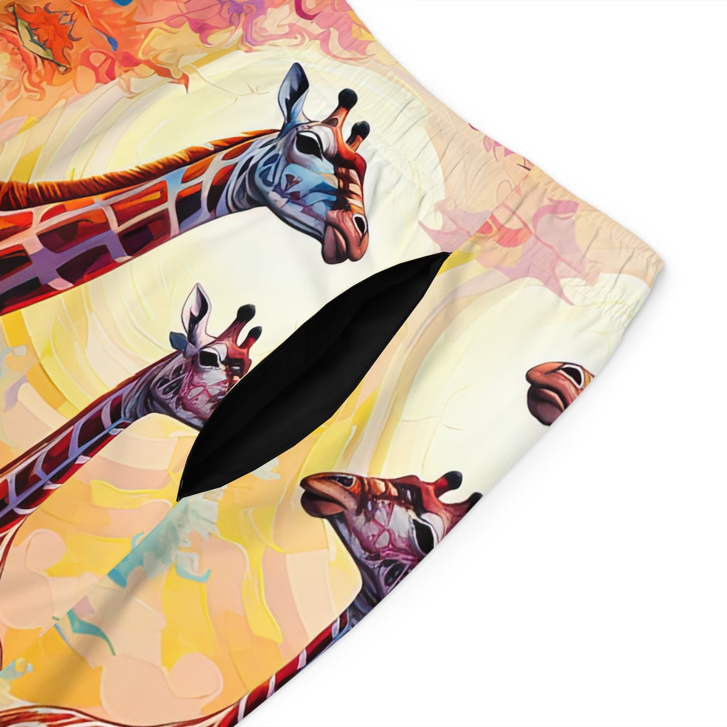 Giraffe Sunrise - Artistic Board Shorts