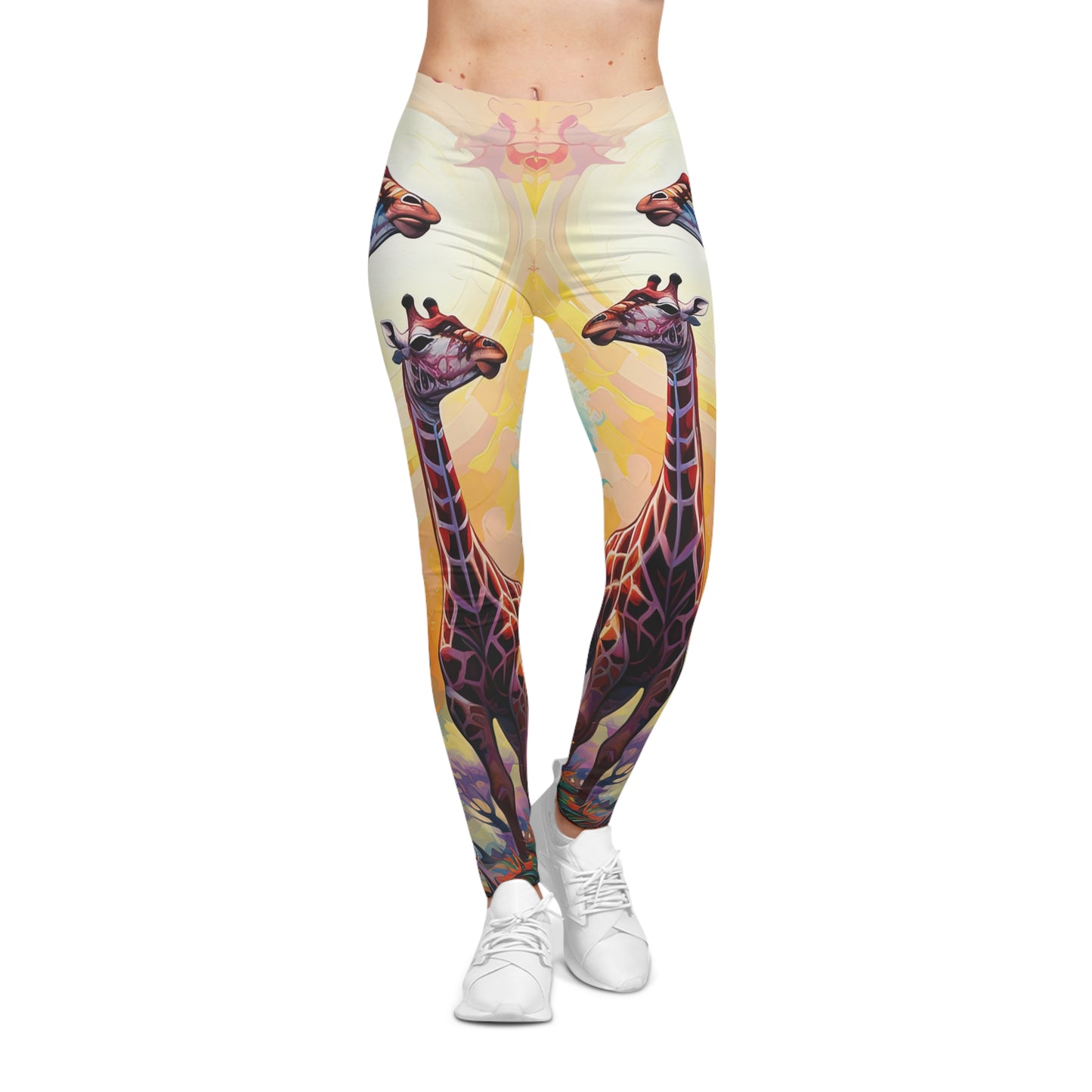 Giraffe Sunrise - Artistic Leggings