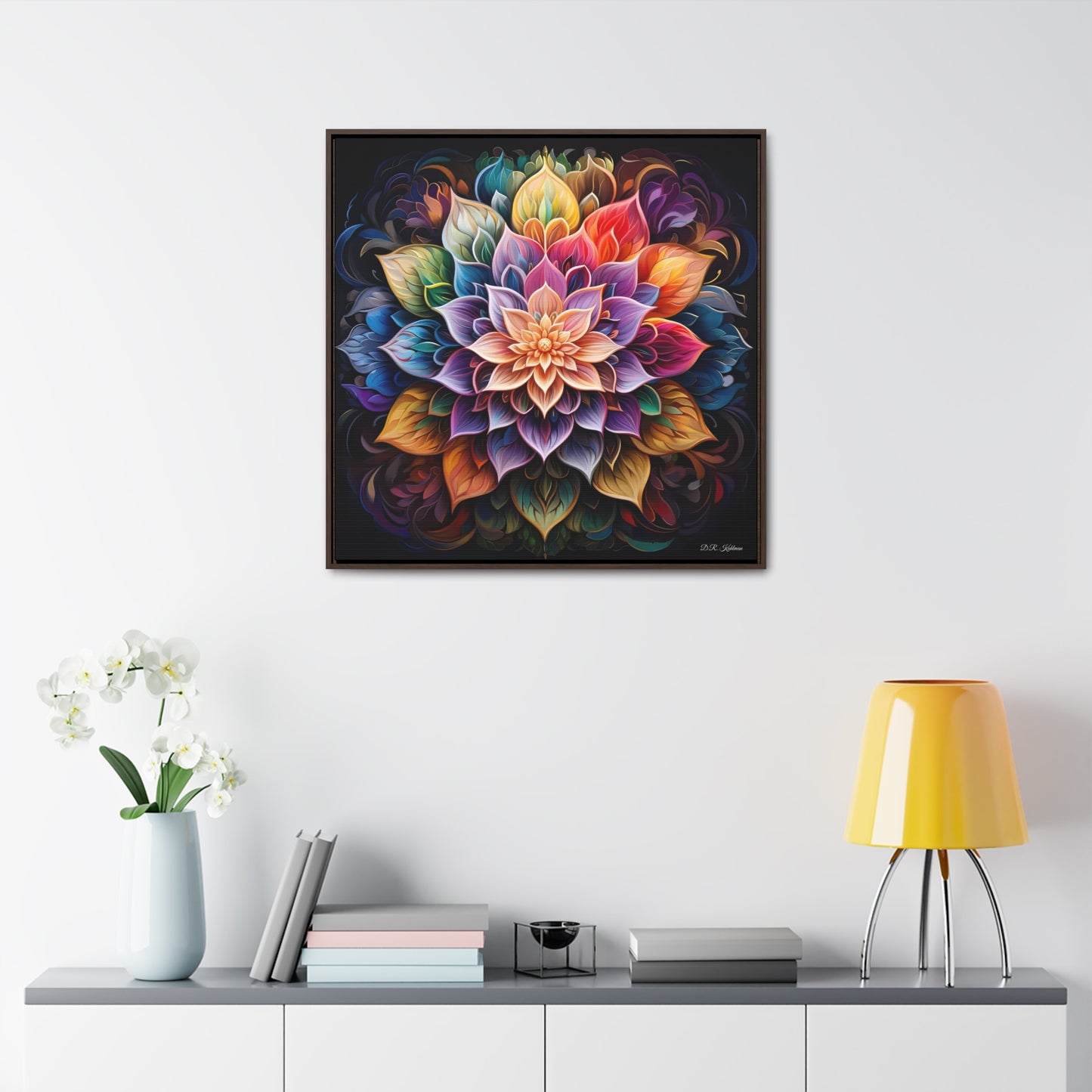 Lotus Mandala on Canvas