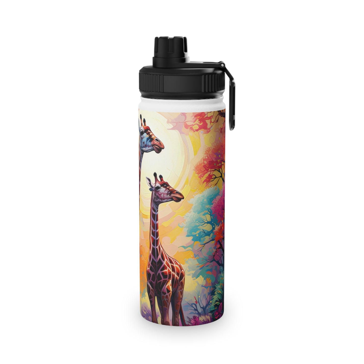 Giraffe Sunrise - Water Bottle