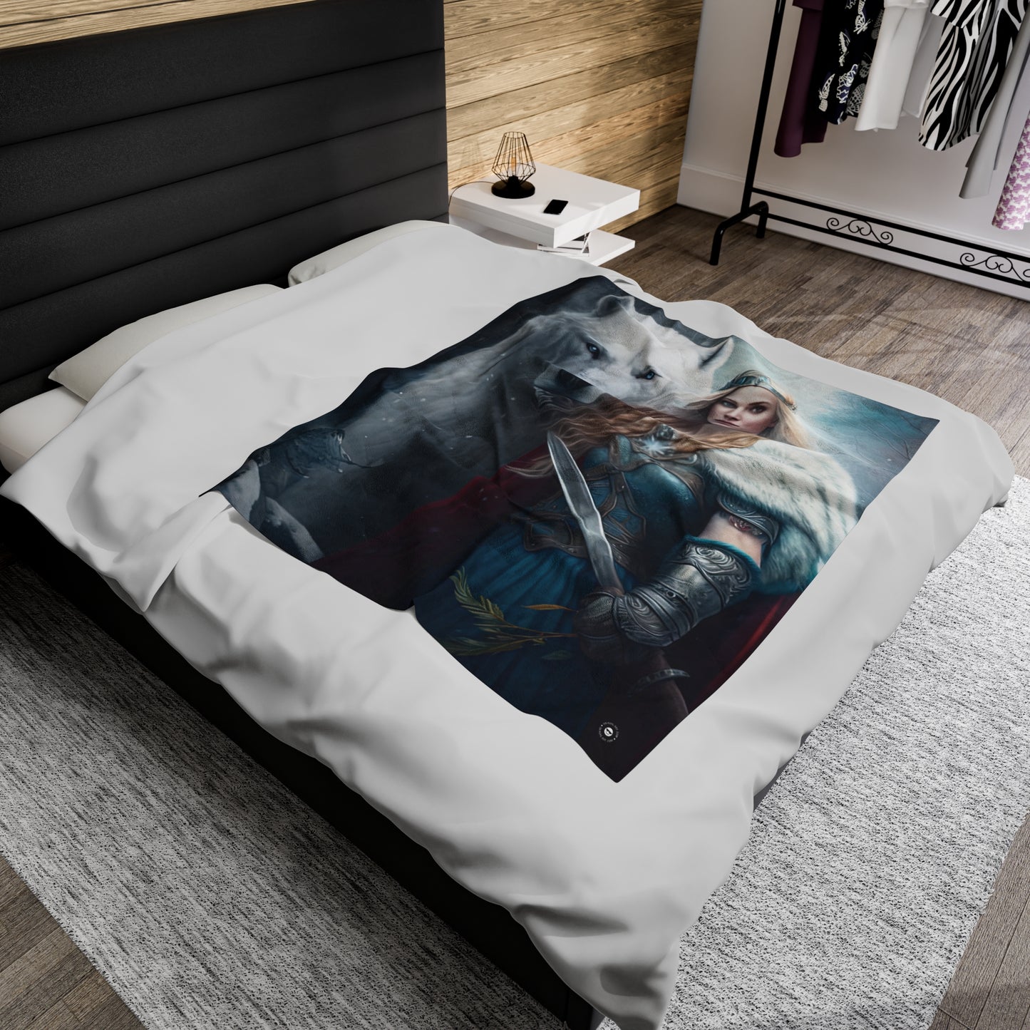 Polar Bear Baroness - Artsy Throw Blanket