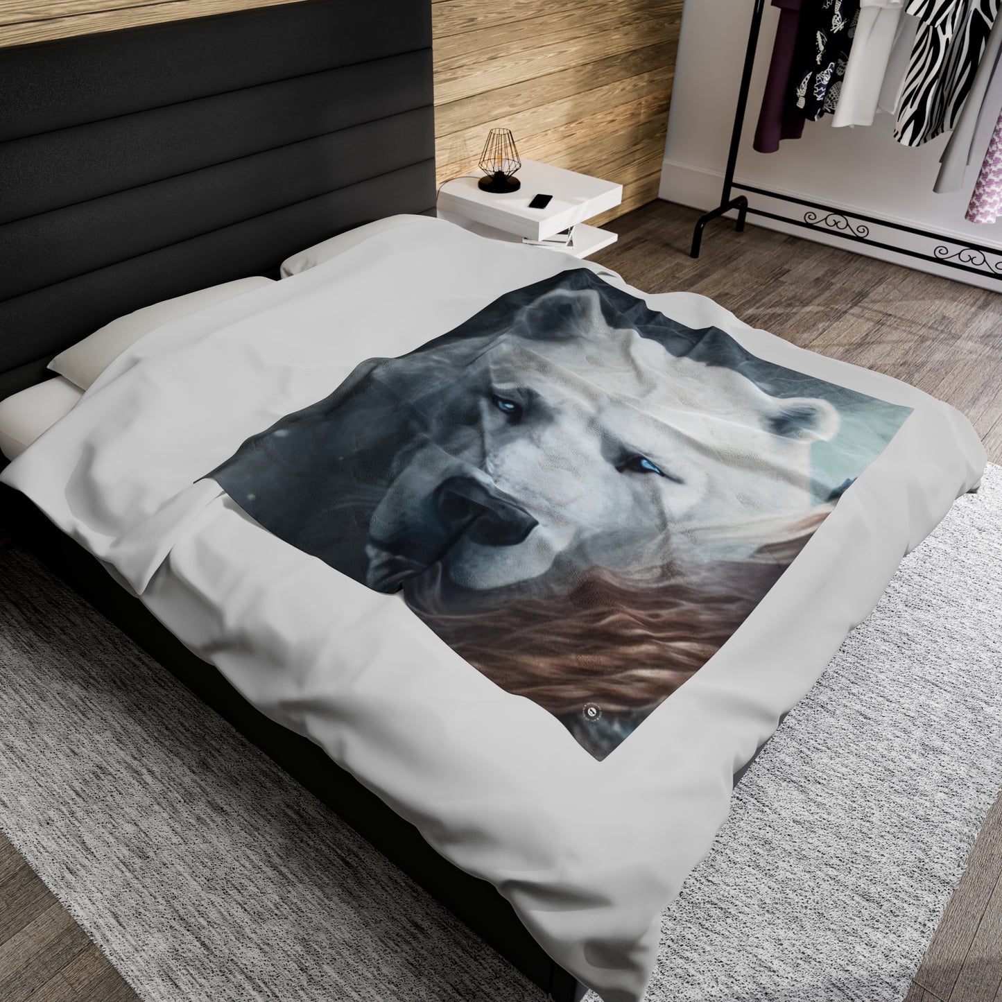 Polar Bear Stare - Artsy Throw Blanket