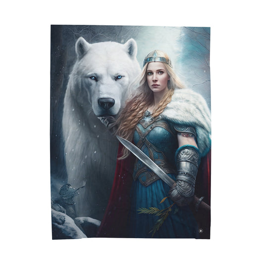 Polar Bear Baroness - Artsy Throw Blanket