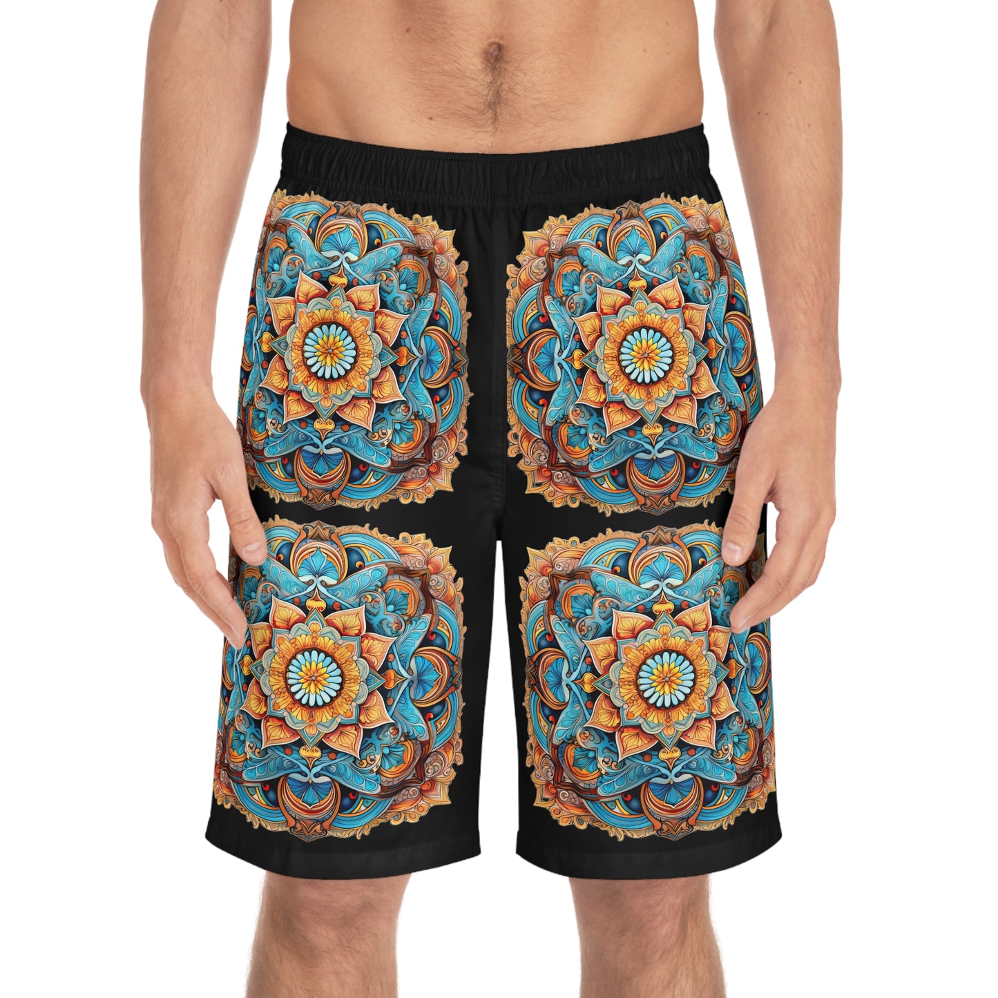 Winged Mandala - Artistic Board Shorts