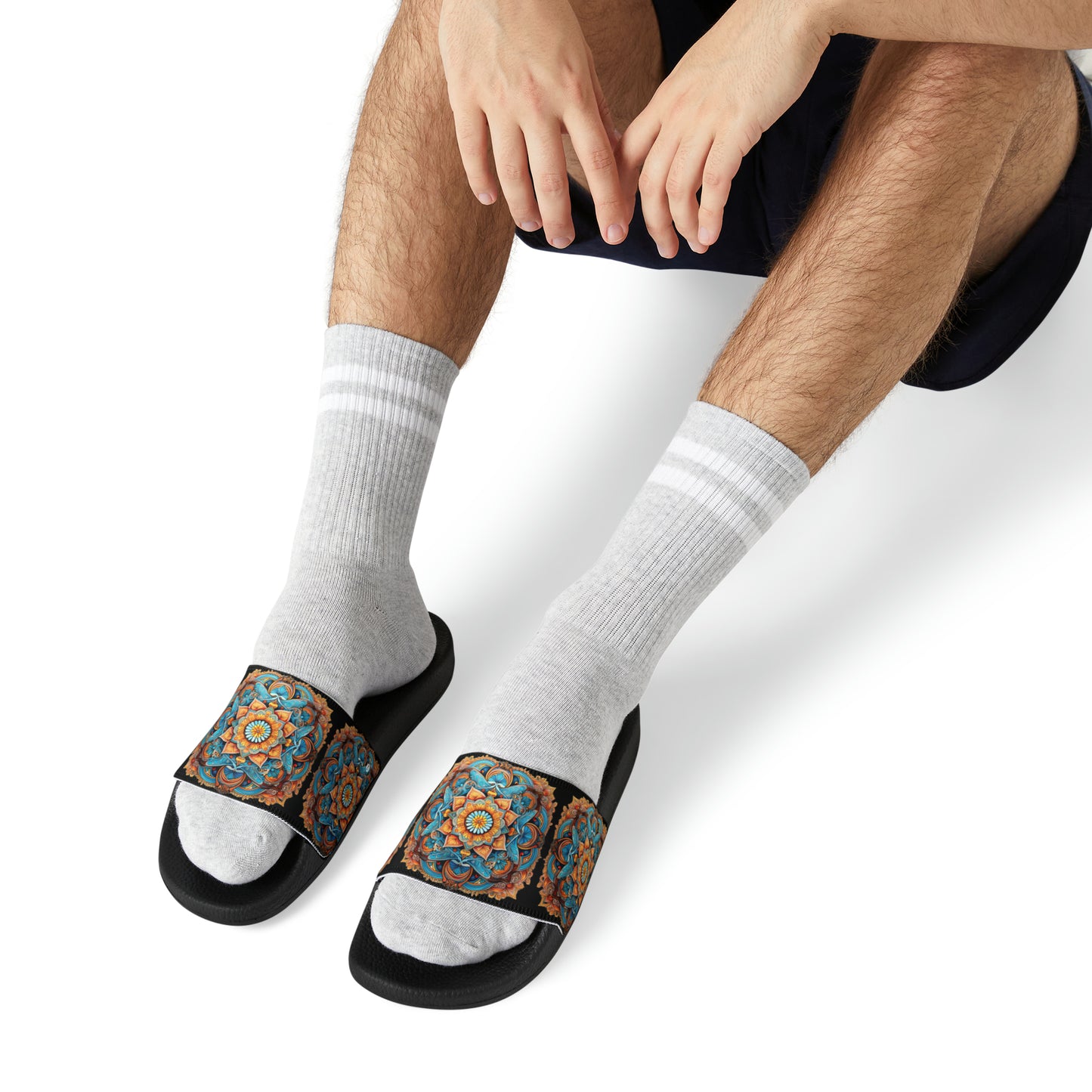 Winged Mandala - Men's Slides