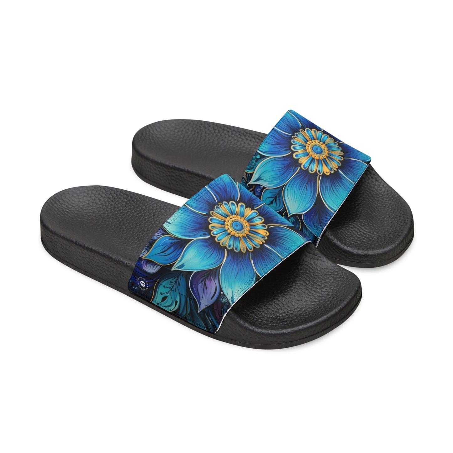 Blue Floral Mandala - Artsy Slides