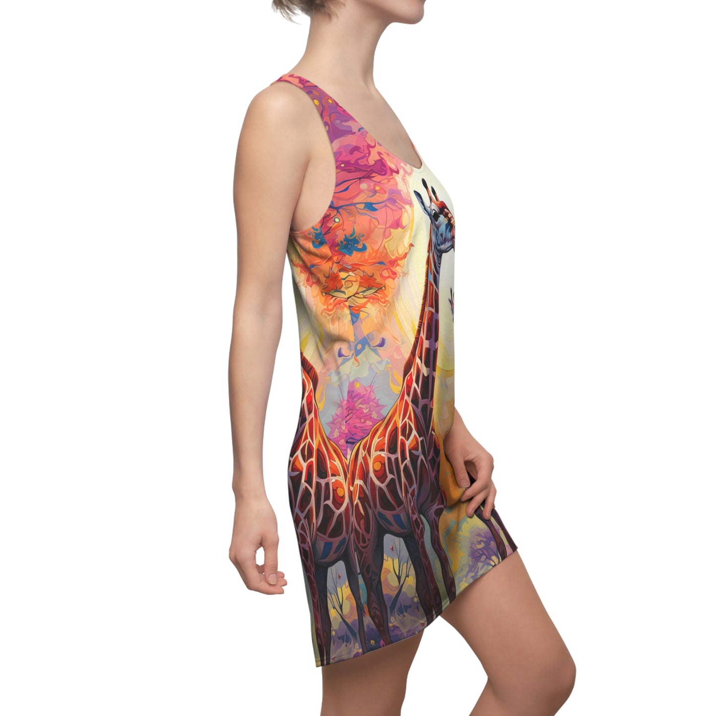 Giraffe Sunrise - Artistic Racerback Dress