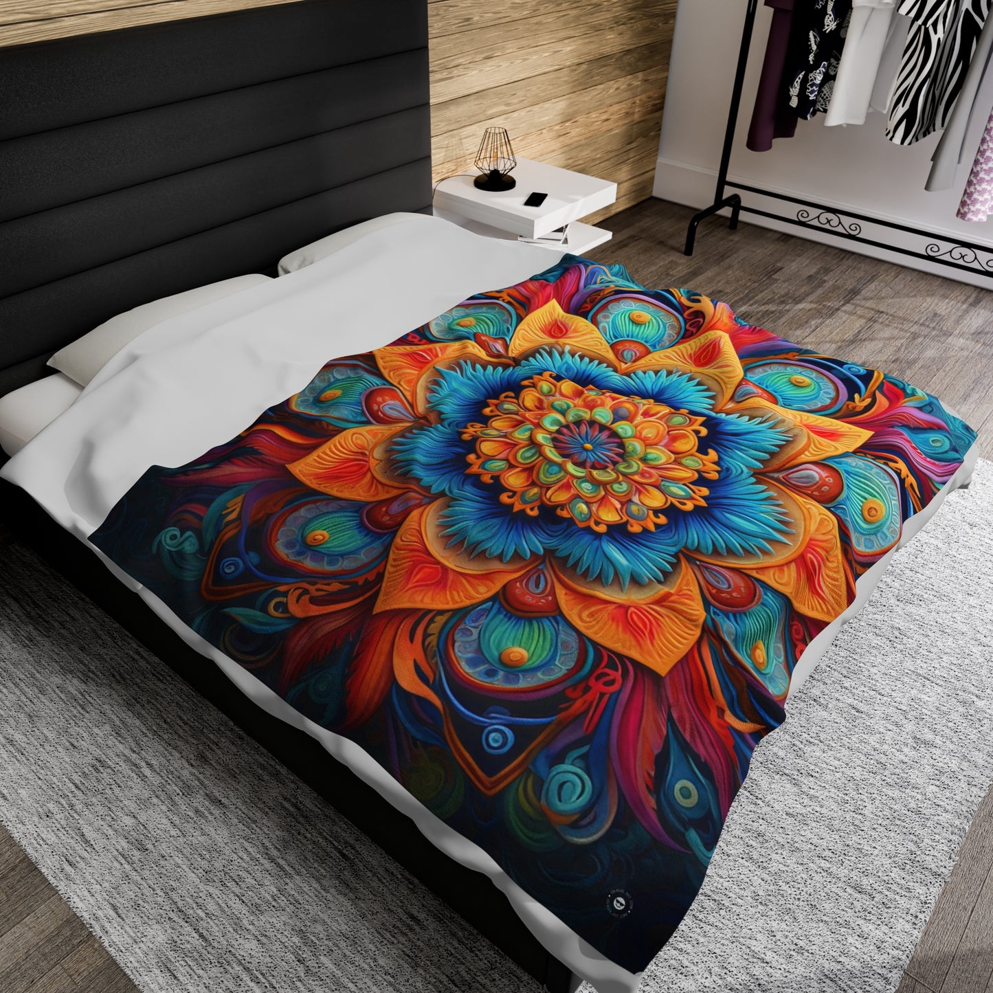 Floral Mandala - Artsy Throw Blanket