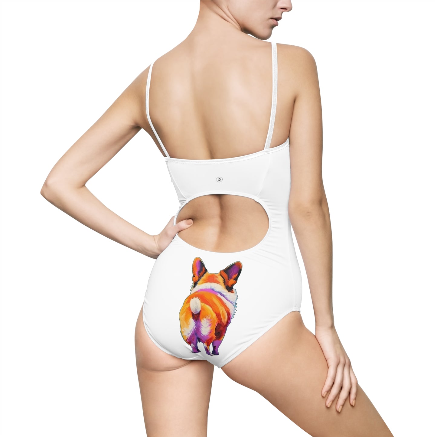 Corgi Butt in White - Artsy One-Piece