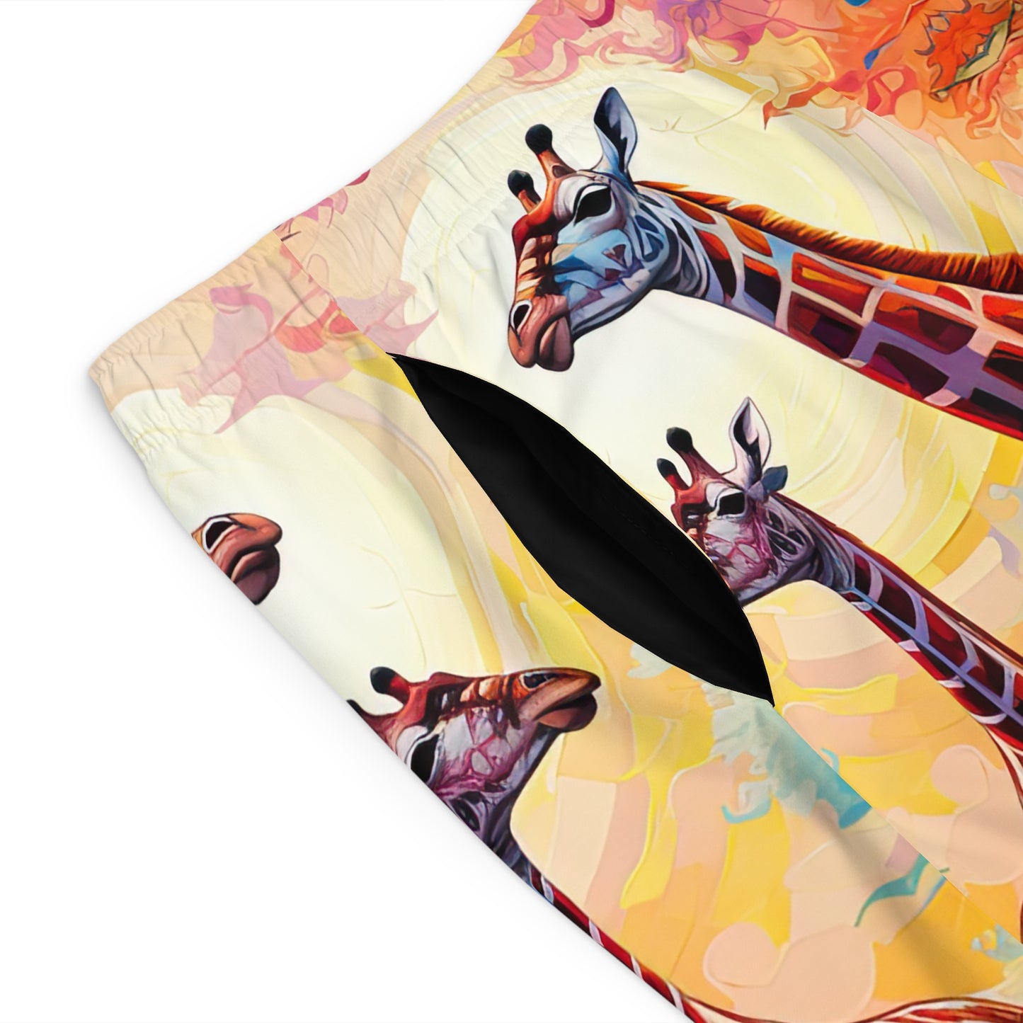 Giraffe Sunrise - Artistic Board Shorts