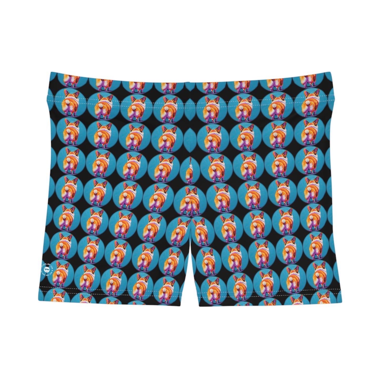 Corgi Butt Dots in Black - Artistic Shorts